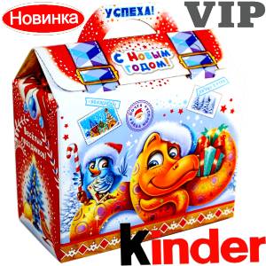 Сладкий подарок на Новый Год в жестяной упаковке весом 1200 грамм по цене 1762 руб в Волгограде